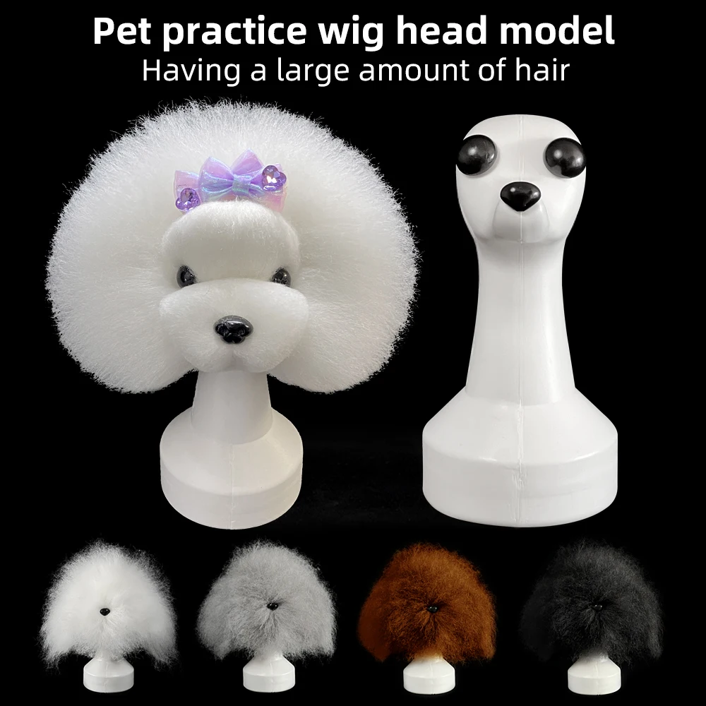 Cabeza de Perro de Peluche Simulada para Práctica de Estilistas, Peluquería Canina, Peluca para Perros, Estudio de Peluquería Canina