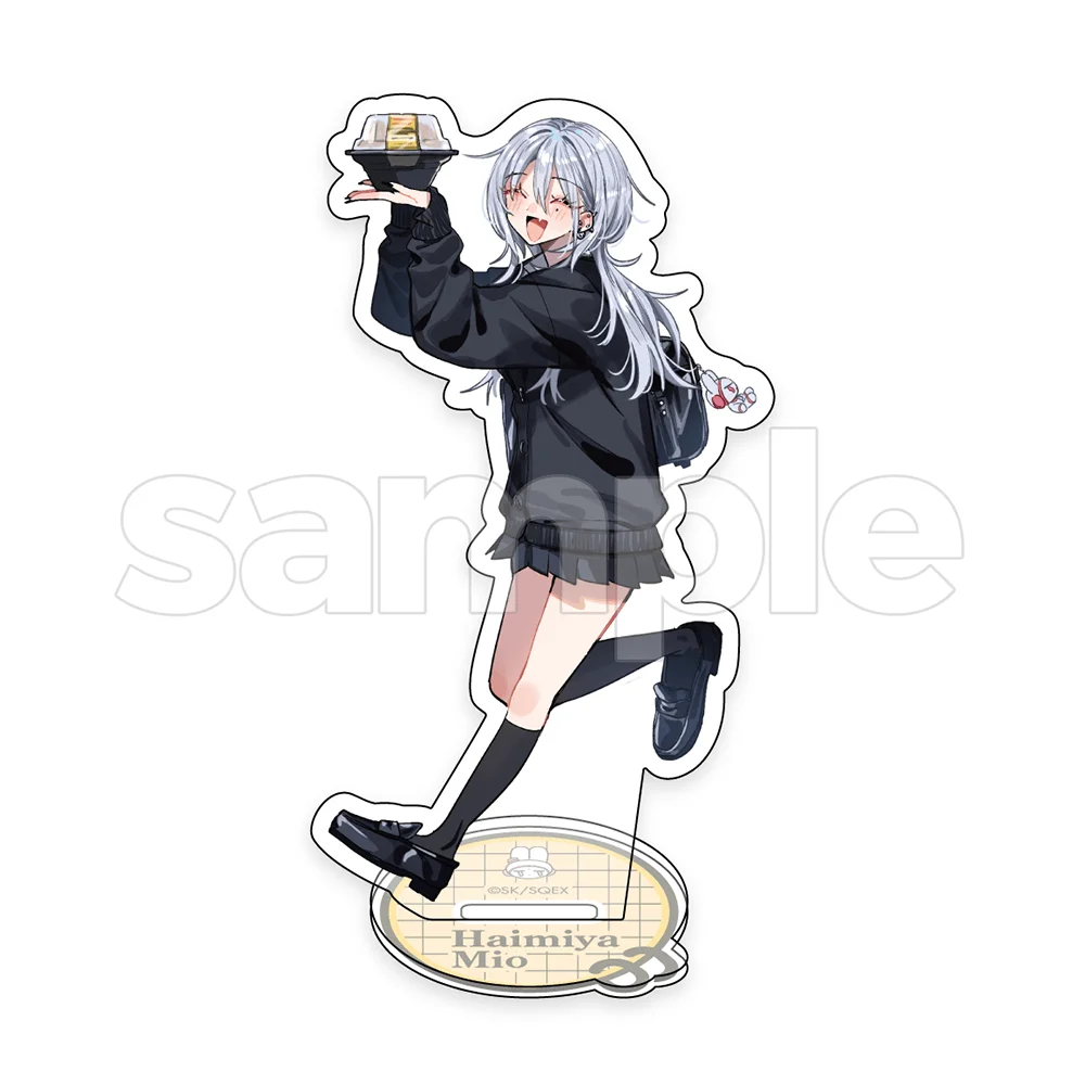 Haimiya Senpai es Aterradora Pero Encantadora, Haimiya Mio, Soporte de Acrílico de 15 cm, Llavero, Sudadera Negra, Atuendo de Caja de Ramen, Decoración de Mesa, Regalo