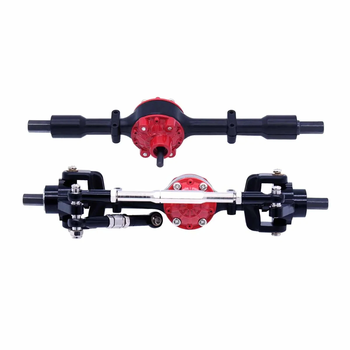 Para WPL C14 C24 C34 C44 B14 B24 1/16 RC piezas de actualización de coche accesorios WPL juego de eje delantero y trasero de Metal