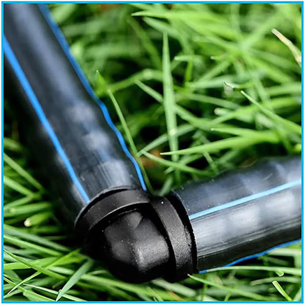 Codo de púas de 16mm, 20mm, 25mm, conector de 90 grados para microriego, tubería de PE, manguera, conexión por goteo, accesorio de riego de jardín
