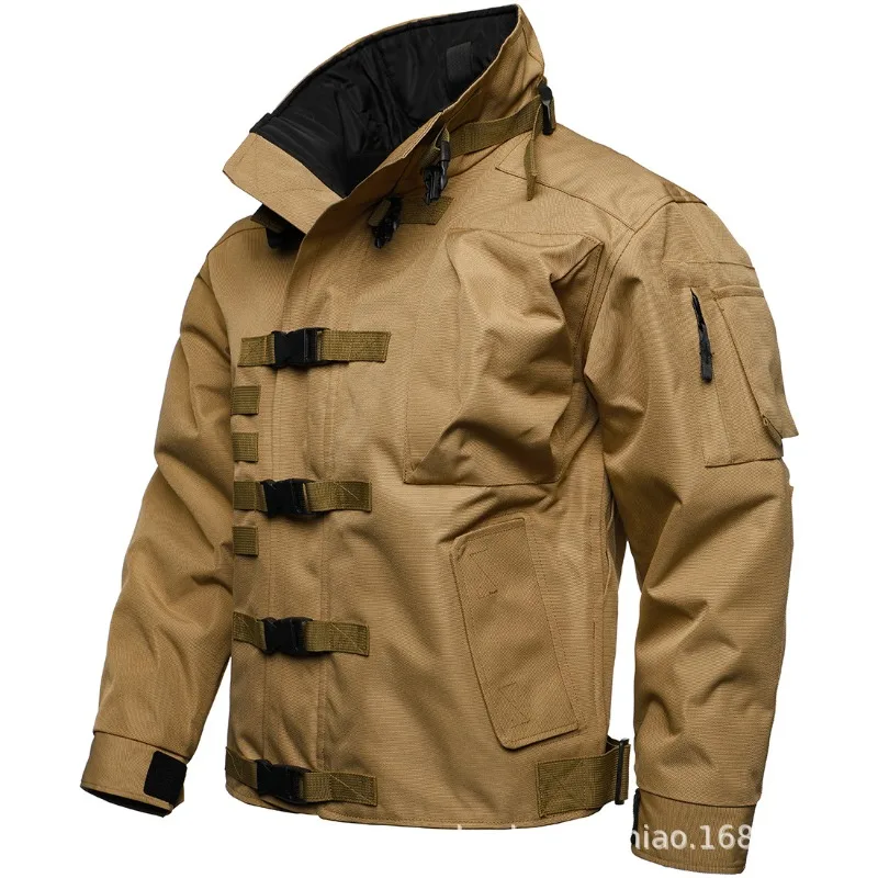 Nueva chaqueta impermeable de imitación para exteriores, chaqueta funcional, chaqueta resistente al desgaste para montañismo