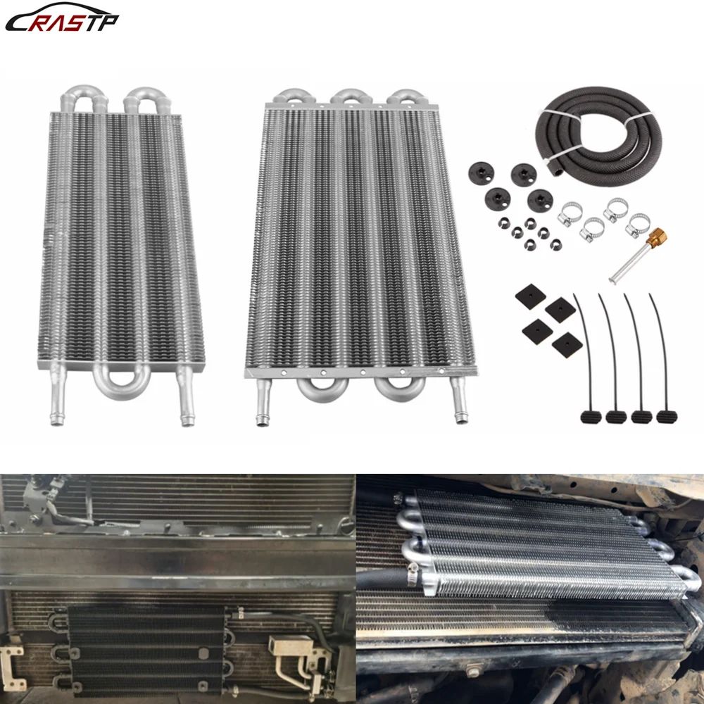 RASTP-4/6/8 filas Kit de enfriador de aceite radiador placa de transmisión de coche de aluminio y enfriador de aceite de aleta convertidor de radiador Manual automático OSA014