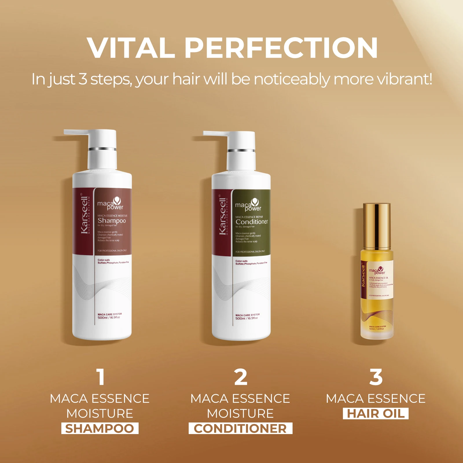 Karseell Collagen Cabello Argan, Serie de Productos para el Cuidado del Cabello con Aceite de Argán, Champú y Acondicionador para Cabello Seco y Dañado, para Todo Tipo de Cabello