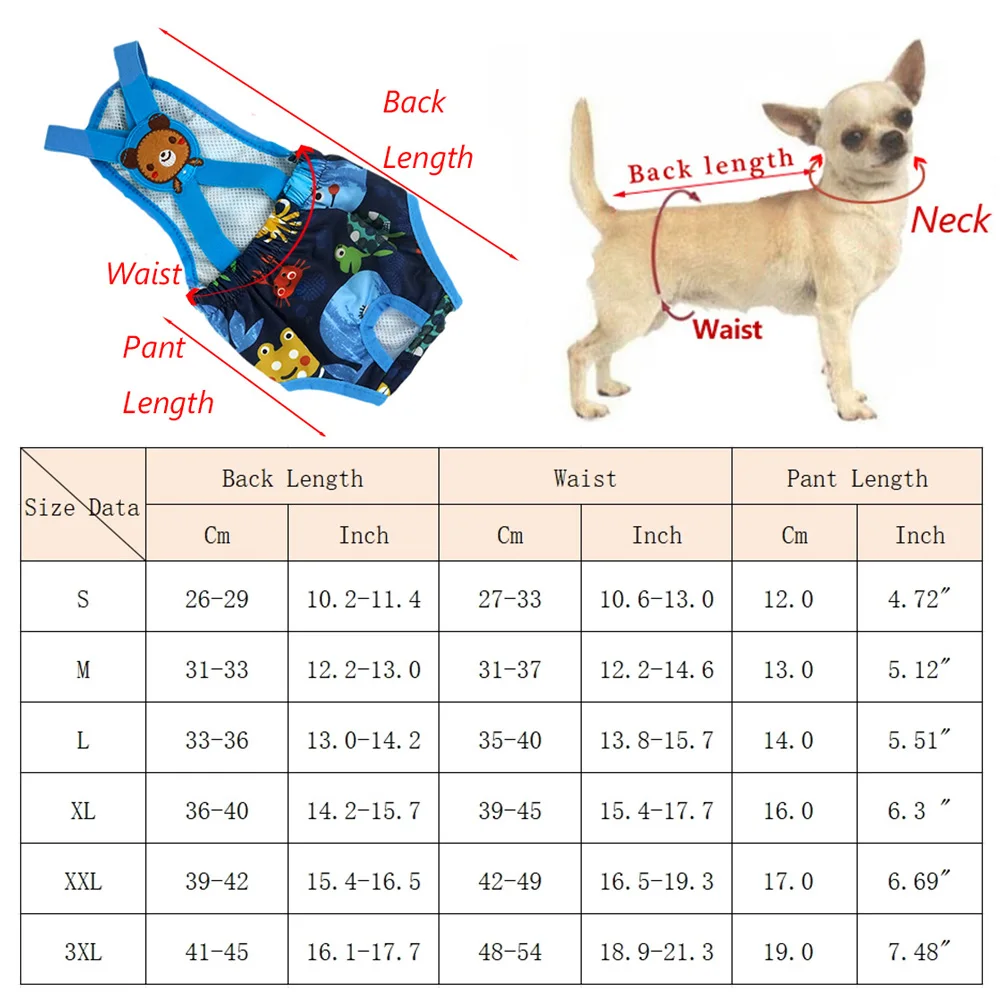 Pantalones Fisiológicos Unisex para Mascotas, Ropa Interior, Pañales para Perros, Bragas Sanitarias para Perras, Pantalones Cortos para Perros, Suministros para Mascotas