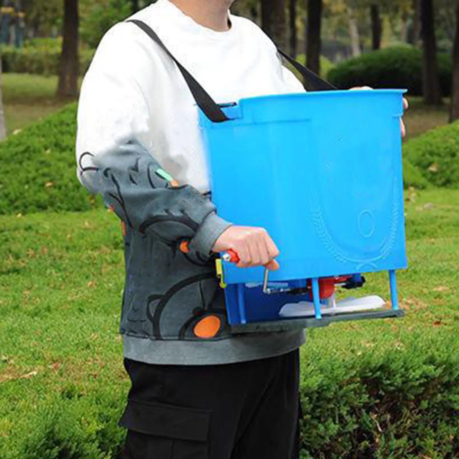 Esparcidor de estiércol Manual, sembradora de manivela, herramienta de fertilización de maíz y verduras para mochila de jardín, árboles frutales, granja de verduras