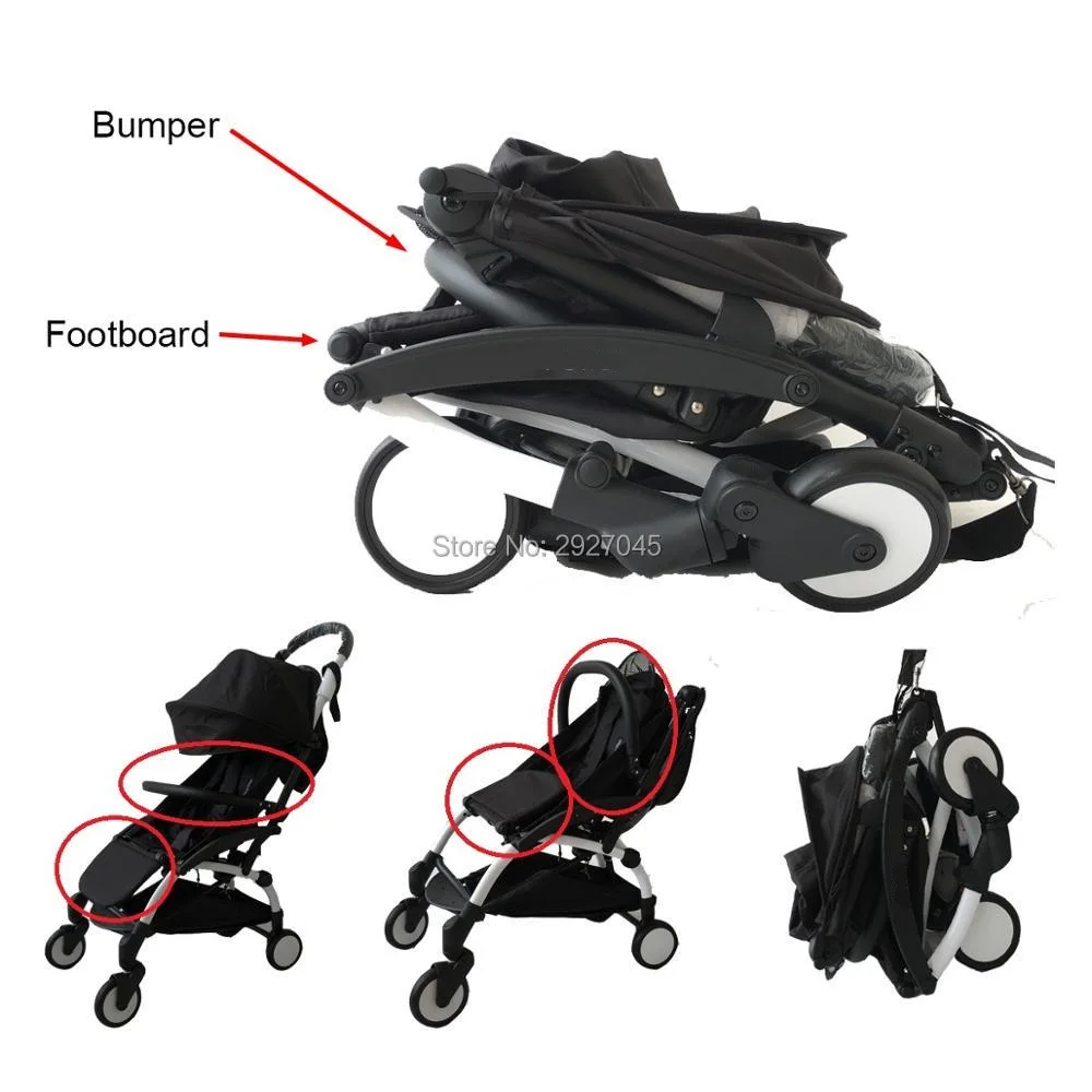 MomTan ®   Accesorios para cochecito de bebé, reposabrazos de cuero PU, barra de parachoques, pasamanos, estribo extensible, Compatible con Babyzen YOYO 2 YOYO 3