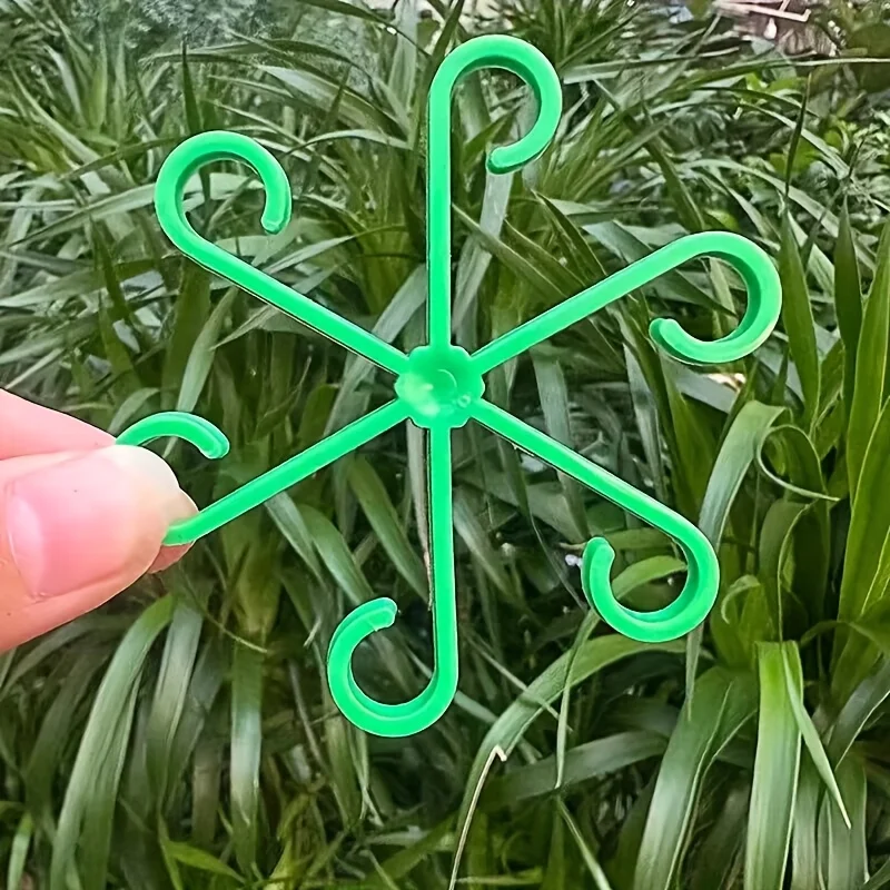 Poste de soporte antiapertura para plantas, fijador de plantas verdes, soporte fijo plegable hidropónico para flores, accesorios de jardín, 4 Uds.