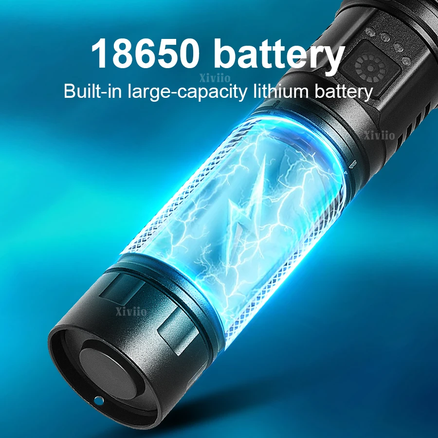 2025 nueva linterna LED ultrabrillante 85000000LM linterna táctica de luz fuerte lámpara portátil recargable linterna de Camping al aire libre