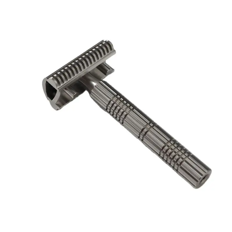 YAQI-maquinilla de afeitar de seguridad para hombre, maquinilla de afeitar de acero inoxidable 316 con placa base ajustable, versión Bohemia en Color crudo