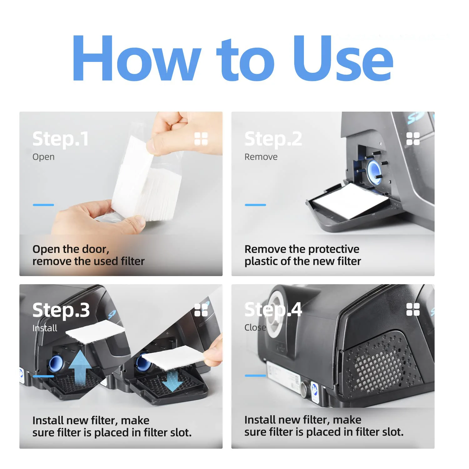Filtro de Algodón de Repuesto para CPAP Compatible con AirSense S11 S10, Membrana de Filtro de Polvo para Máquina de Apnea del Sueño, Accesorio de Repuesto