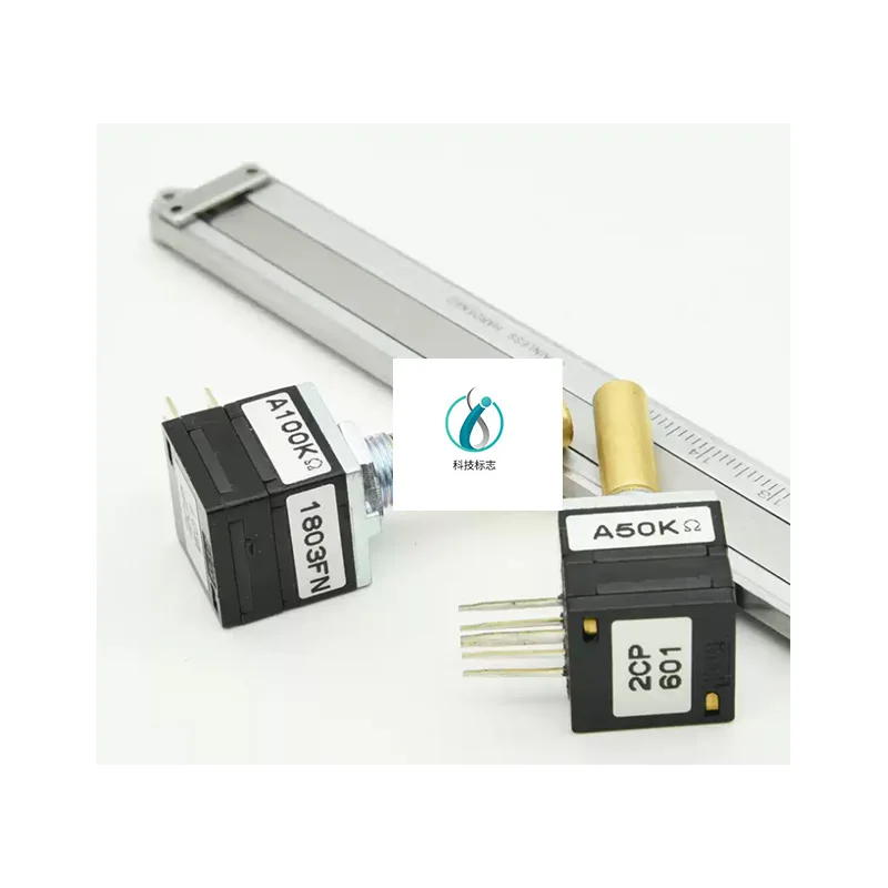 Potenciómetro de volumen tipo logarítmico de película plástica conductora TKD 2CP601 10K 50K 100K