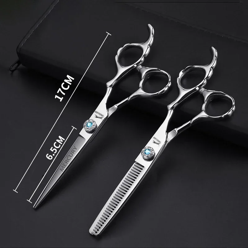 Tijeras de Peluquería de 5.5 y 6 Pulgadas, Herramientas de Peluquería, Tijeras Profesionales de Alta Calidad para Cortar y Entresacar Cabello, Tijeras de Salón