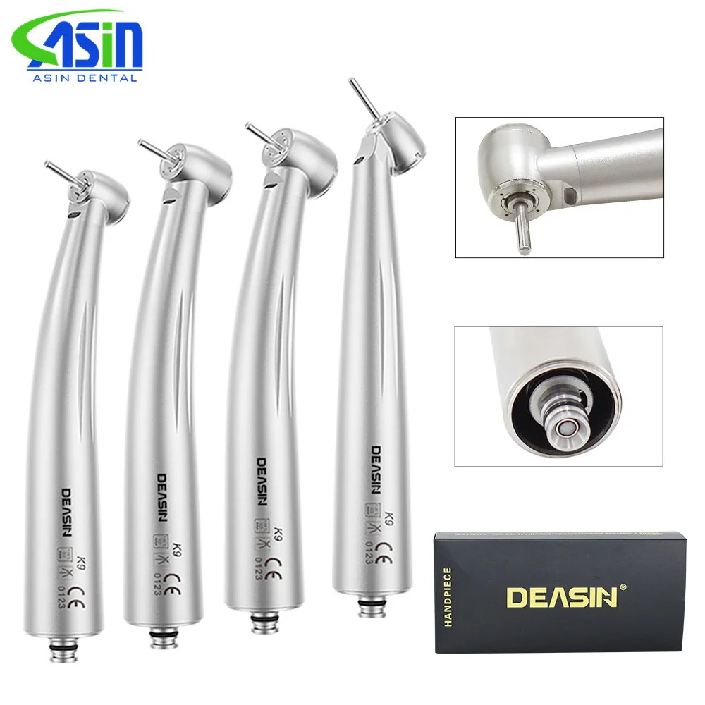 Turbina dental de alta velocidad con punta de rotor y acoplamiento tipo N, cuerpo de acero inoxidable para blanqueamiento dental