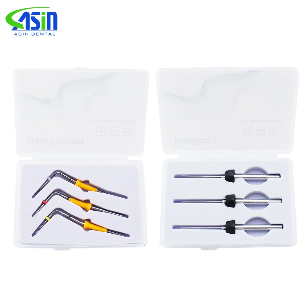 Accesorios para lápiz de obturación endodóntica inalámbrico dental: Pistola de calor, aguja, barras de gutapercha