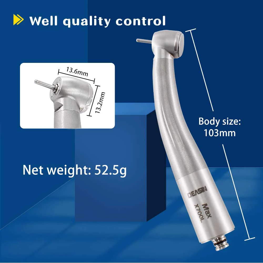 Pieza de mano clínica Dental con tecnología de fibra óptica LED, herramienta esencial de turbina de aire para tratamiento de dentistas, pacientes y odontología