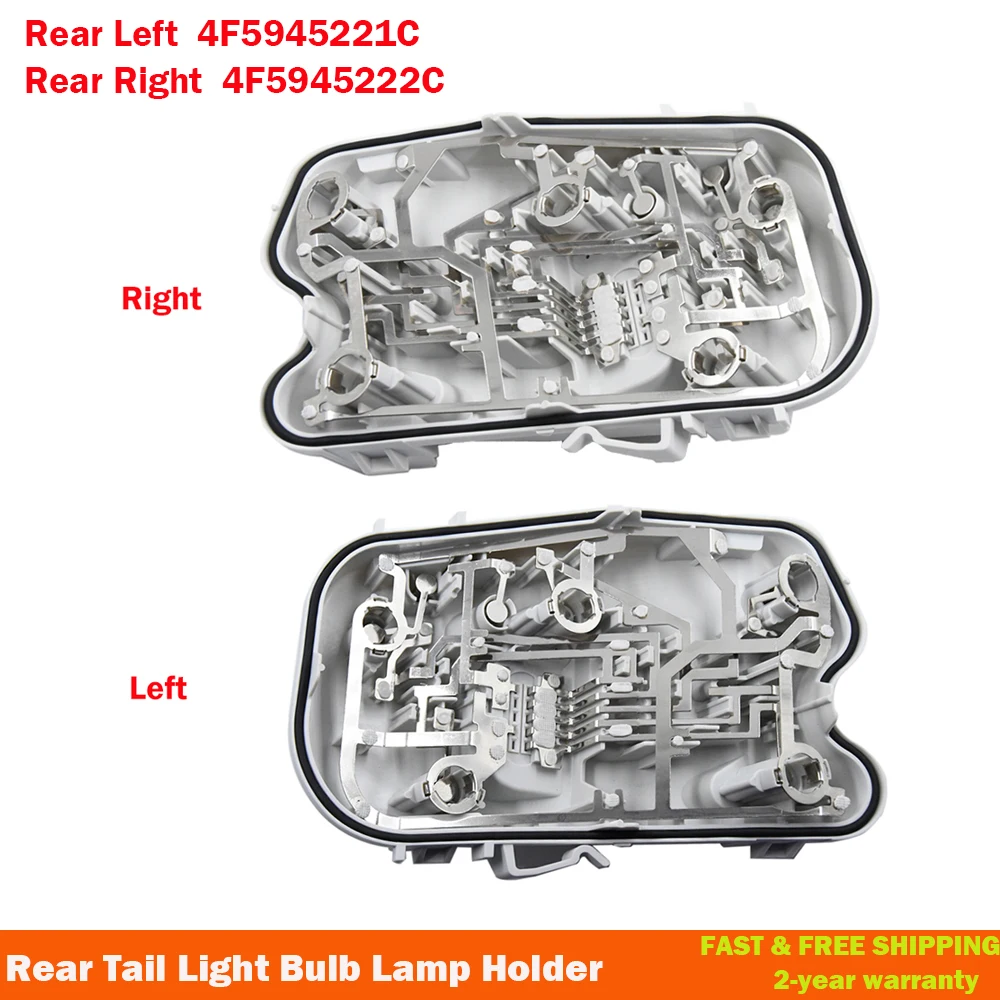 Portalámparas de bombilla de luz trasera izquierda o derecha para AUDI A6 C6 SALOON 2004-2008 4F 5945221 C 4F 5945222 C