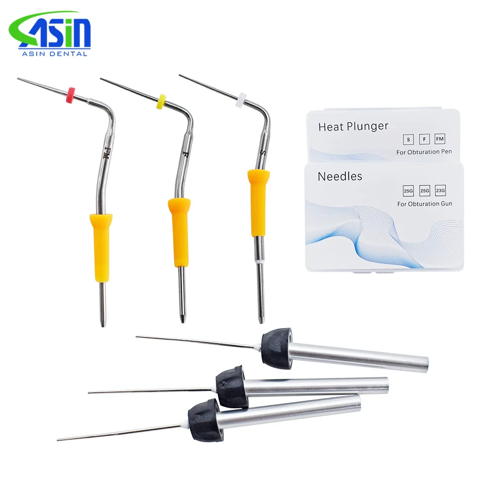 Accesorios para lápiz de obturación endodóntica inalámbrico dental: Pistola de calor, aguja, barras de gutapercha